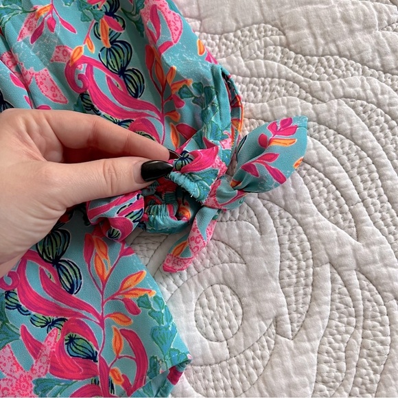 Lilly Pulitzer - Maryellen Off-the-shoulder Top - Multi Seaweed Samba - Picture 9 of 11